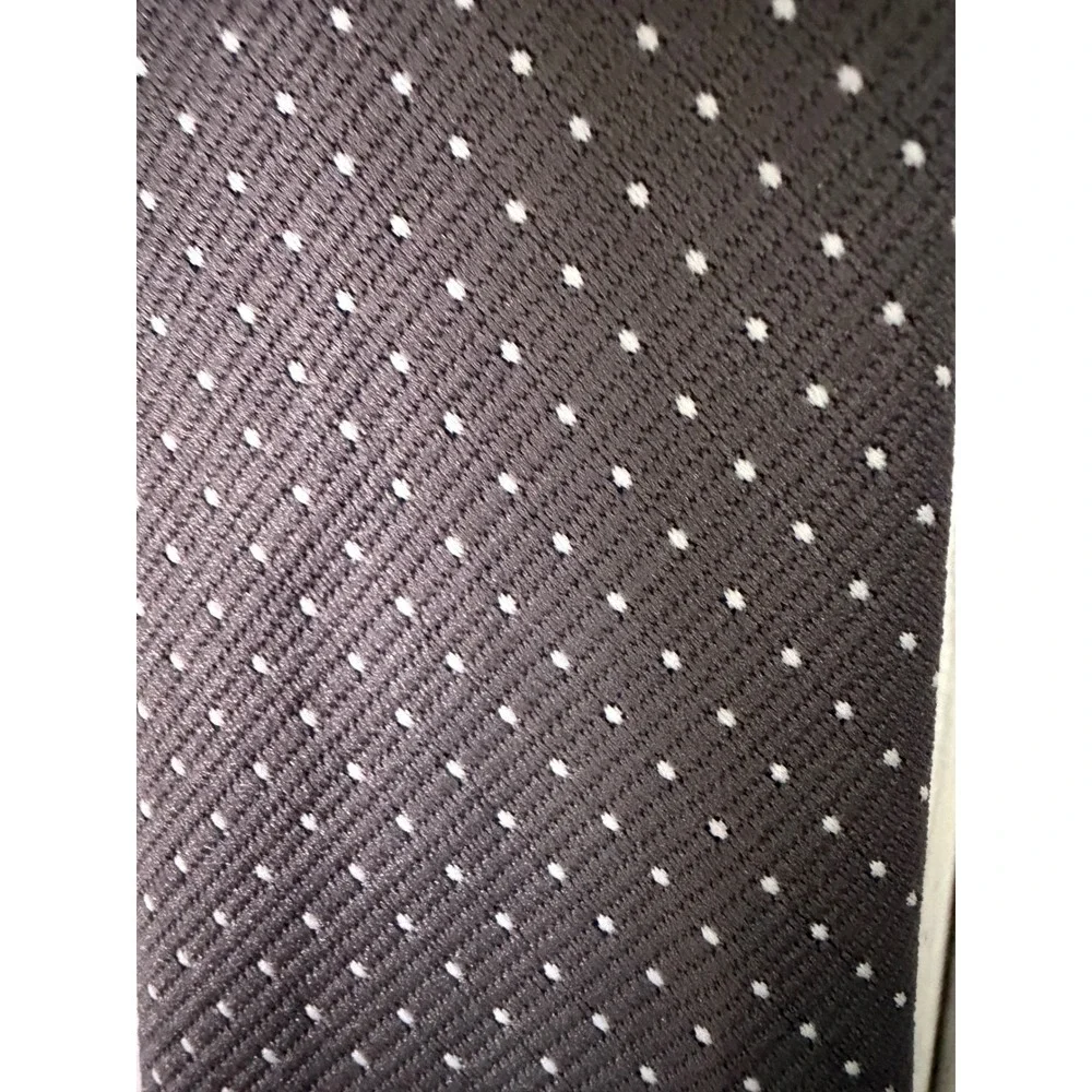 Perth‎ Ltd Mens Necktie Charcoal Grey White Micro Dot Pattern Polyester Tie